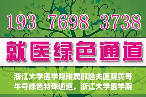 浙江大学医学院附属邵逸夫医院黄哥牛号绿色特殊通道，浙江大学医学院附属邵逸夫医院绿色特殊通道，黄哥牛号的传奇之路