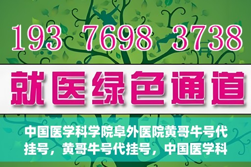 中国医学科学院阜外医院黄哥牛号代挂号，黄哥牛号代挂号，中国医学科学院阜外医院便捷就医新途径