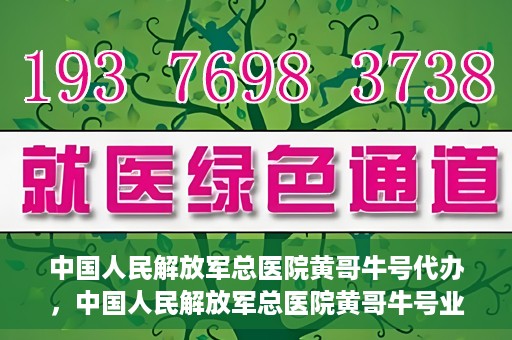 中国人民解放军总医院黄哥牛号代办，中国人民解放军总医院黄哥牛号业务代办揭秘