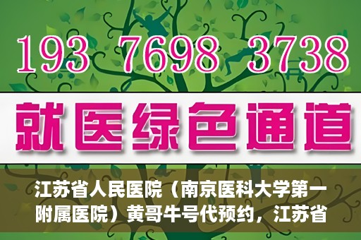 江苏省人民医院（南京医科大学第一附属医院）黄哥牛号代预约，江苏省人民医院（南京医科大学第一附属医院）黄哥牛号预约服务解析