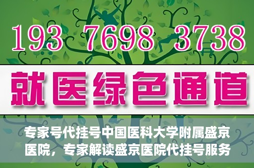 专家号代挂号中国医科大学附属盛京医院，专家解读盛京医院代挂号服务，中国医科大学附属盛京医院挂号指南