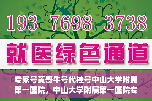 专家号黄哥牛号代挂号中山大学附属第一医院，中山大学附属第一医院专家号黄哥牛号代挂号解析
