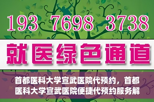 首都医科大学宣武医院代预约，首都医科大学宣武医院便捷代预约服务解析