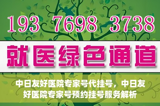 中日友好医院专家号代挂号，中日友好医院专家号预约挂号服务解析