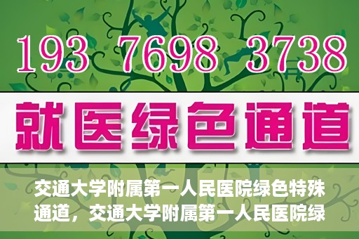 交通大学附属第一人民医院绿色特殊通道，交通大学附属第一人民医院绿色特殊通道，打造健康之路的新篇章