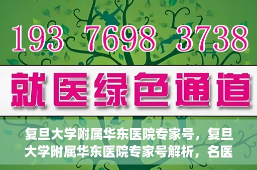 复旦大学附属华东医院专家号，复旦大学附属华东医院专家号解析，名医汇聚，专业诊疗新解读