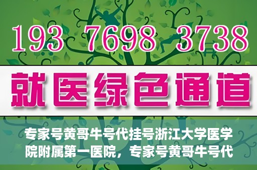 专家号黄哥牛号代挂号浙江大学医学院附属第一医院，专家号黄哥牛号代挂号浙江大学医学院附属第一医院，深度解读与预约攻略