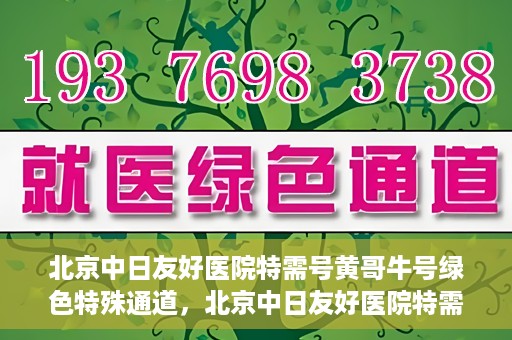 北京中日友好医院特需号黄哥牛号绿色特殊通道，北京中日友好医院特需号黄哥牛号，绿色就医特殊通道揭秘