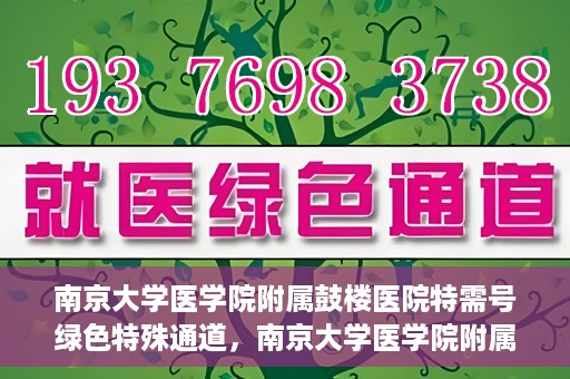 南京大学医学院附属鼓楼医院特需号绿色特殊通道，南京大学医学院附属鼓楼医院特需号绿色通道解析