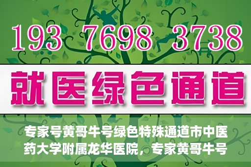专家号黄哥牛号绿色特殊通道市中医药大学附属龙华医院，专家黄哥牛号揭秘，市中医药大学附属龙华医院绿色特殊通道深度解析