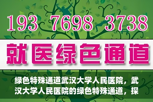 绿色特殊通道武汉大学人民医院，武汉大学人民医院的绿色特殊通道，探索与实践