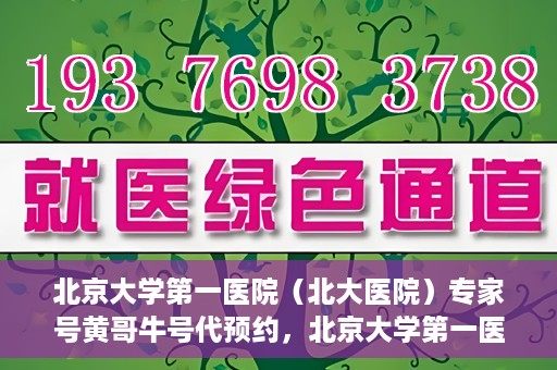 北京大学第一医院（北大医院）专家号黄哥牛号代预约，北京大学第一医院专家号预约服务解析，黄哥牛号预约攻略揭秘