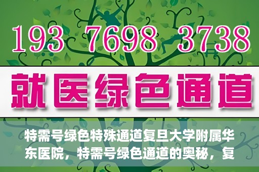 特需号绿色特殊通道复旦大学附属华东医院，特需号绿色通道的奥秘，复旦大学附属华东医院的特殊通道探索