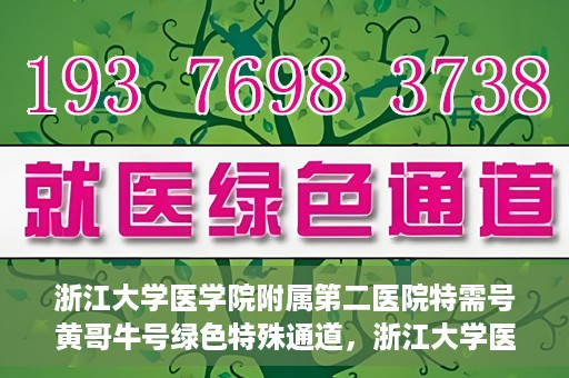 浙江大学医学院附属第二医院特需号黄哥牛号绿色特殊通道，浙江大学医学院附属第二医院特需号黄哥牛号，绿色就医通道揭秘