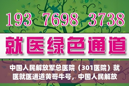 中国人民解放军总医院（301医院）就医就医通道黄哥牛号，中国人民解放军总医院（301医院）黄哥牛号就医通道详解