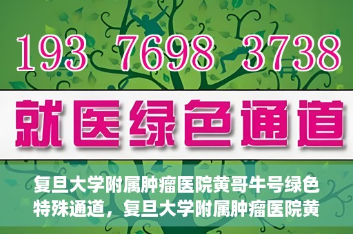 复旦大学附属肿瘤医院黄哥牛号绿色特殊通道，复旦大学附属肿瘤医院黄哥牛号，绿色特殊通道揭秘