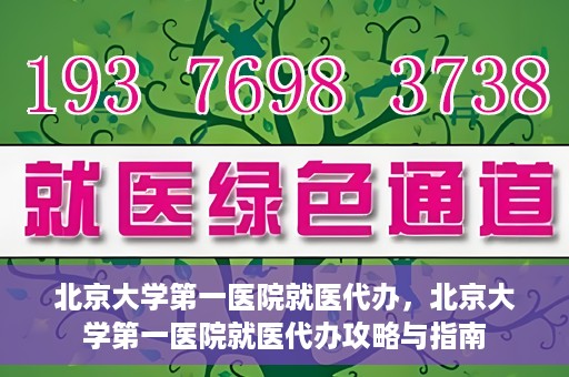 北京大学第一医院就医代办，北京大学第一医院就医代办攻略与指南