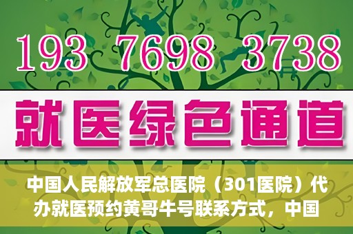 中国人民解放军总医院（301医院）代办就医预约黄哥牛号联系方式，中国人民解放军总医院（301医院）就医预约联系方式，黄哥牛号预约服务解析