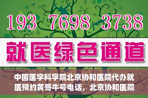 中国医学科学院北京协和医院代办就医预约黄哥牛号电话，北京协和医院黄哥就医预约代办服务，专业预约热线解析