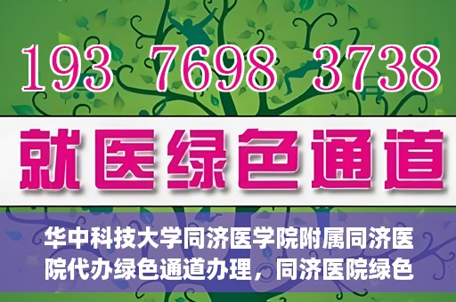 华中科技大学同济医学院附属同济医院代办绿色通道办理，同济医院绿色通道代办服务，专业高效，便捷无忧