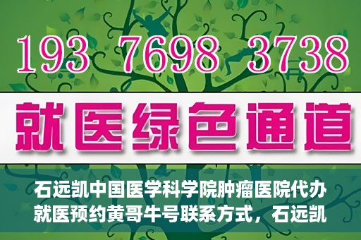 石远凯中国医学科学院肿瘤医院代办就医预约黄哥牛号联系方式，石远凯教授预约挂号联系方式及黄哥牛号就医预约代办服务