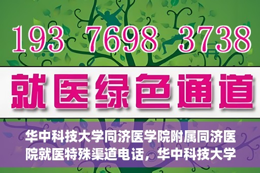 华中科技大学同济医学院附属同济医院就医特殊渠道电话，华中科技大学同济医学院附属同济医院就医特殊渠道热线电话揭秘