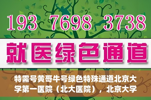 特需号黄哥牛号绿色特殊通道北京大学第一医院（北大医院），北京大学第一医院特需绿色特殊通道，黄哥牛号引领医疗新风尚