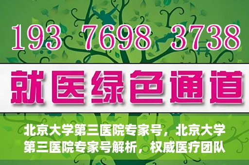 北京大学第三医院专家号，北京大学第三医院专家号解析，权威医疗团队的专业解读与诊疗服务