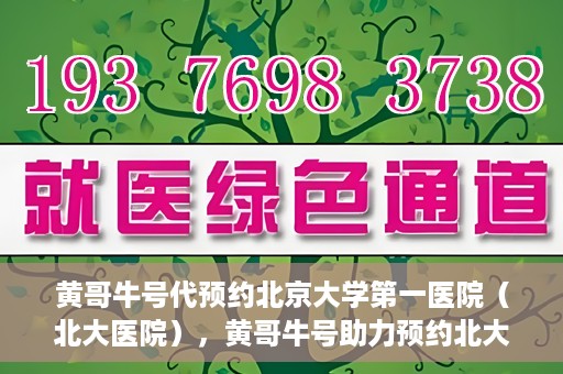 黄哥牛号代预约北京大学第一医院（北大医院），黄哥牛号助力预约北大医院——北京大学第一医院权威预约服务开启