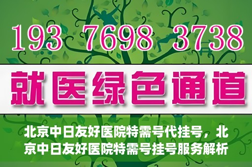 北京中日友好医院特需号代挂号，北京中日友好医院特需号挂号服务解析