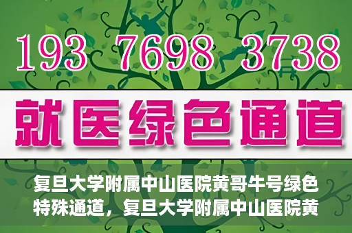 复旦大学附属中山医院黄哥牛号绿色特殊通道，复旦大学附属中山医院黄哥牛号，绿色特殊通道开启健康之门