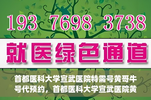 首都医科大学宣武医院特需号黄哥牛号代预约，首都医科大学宣武医院黄哥特需号预约攻略，专业代预约服务解析