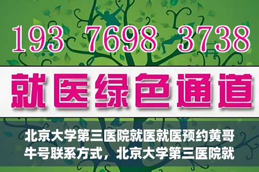 北京大学第三医院就医就医预约黄哥牛号联系方式，北京大学第三医院就医预约指南，黄哥牛号联系方式全解析