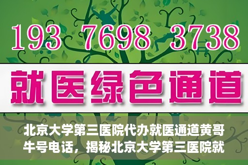 北京大学第三医院代办就医通道黄哥牛号电话，揭秘北京大学第三医院就医代办通道背后的黄哥牛号电话秘密