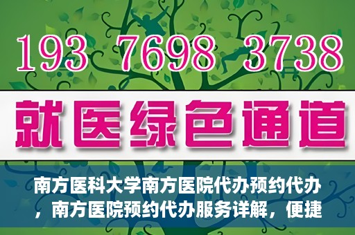 南方医科大学南方医院代办预约代办，南方医院预约代办服务详解，便捷就医，一键预约