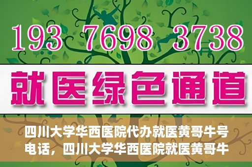 四川大学华西医院代办就医黄哥牛号电话，四川大学华西医院就医黄哥牛号代办服务电话揭秘
