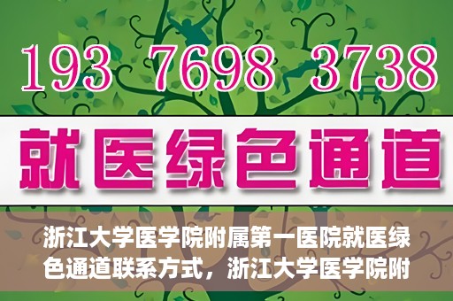 浙江大学医学院附属第一医院就医绿色通道联系方式，浙江大学医学院附属第一医院就医绿色通道详解及联系方式指南
