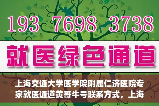上海交通大学医学院附属仁济医院专家就医通道黄哥牛号联系方式，上海交通大学医学院附属仁济医院专家就医通道，黄哥牛号联系方式全解析