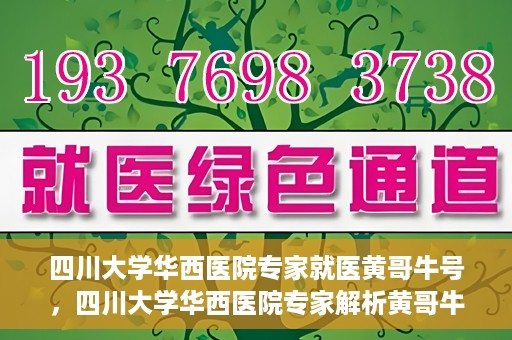 四川大学华西医院专家就医黄哥牛号，四川大学华西医院专家解析黄哥牛号背后的医疗奥秘