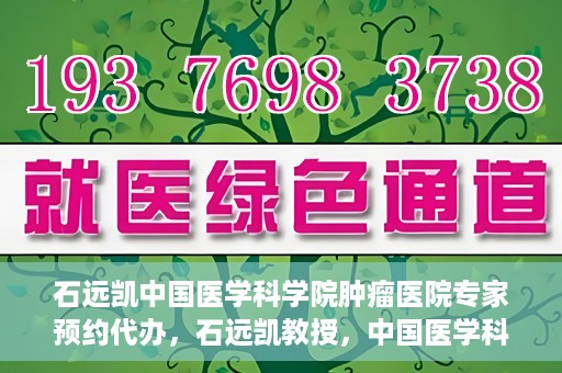 石远凯中国医学科学院肿瘤医院专家预约代办，石远凯教授，中国医学科学院肿瘤医院预约代办服务详解