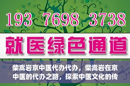 柴嵩岩京中医代办代办，柴嵩岩在京中医的代办之路，探索中医文化的传承与创新