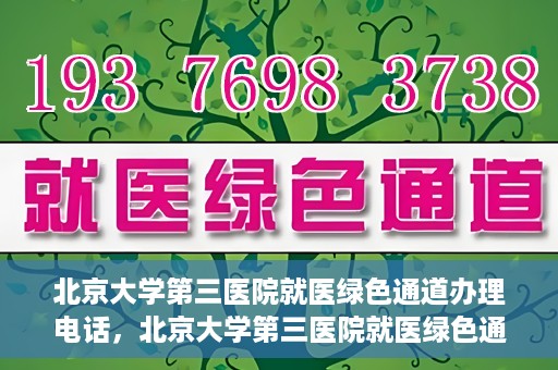 北京大学第三医院就医绿色通道办理电话，北京大学第三医院就医绿色通道服务热线电话详解