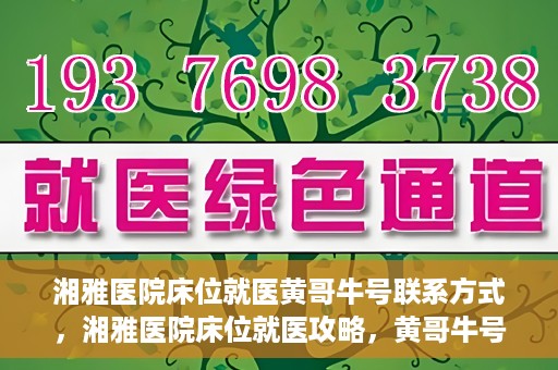 湘雅医院床位就医黄哥牛号联系方式，湘雅医院床位就医攻略，黄哥牛号联系方式揭秘