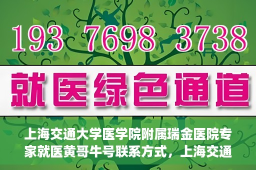 上海交通大学医学院附属瑞金医院专家就医黄哥牛号联系方式，上海交通大学瑞金医院专家黄哥牛号联系方式解析，权威医疗资源的便捷通道