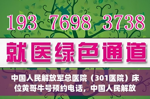 中国人民解放军总医院（301医院）床位黄哥牛号预约电话，中国人民解放军总医院床位预约电话及流程解析