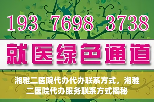 湘雅二医院代办代办联系方式，湘雅二医院代办服务联系方式揭秘