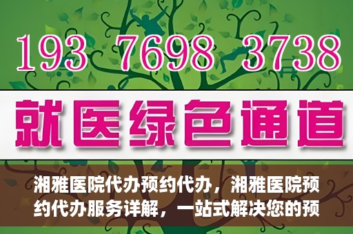 湘雅医院代办预约代办，湘雅医院预约代办服务详解，一站式解决您的预约难题