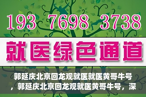 郭延庆北京回龙观就医就医黄哥牛号，郭延庆北京回龙观就医黄哥牛号，深度医疗体验与解读