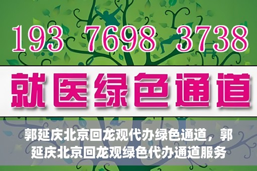 郭延庆北京回龙观代办绿色通道，郭延庆北京回龙观绿色代办通道服务