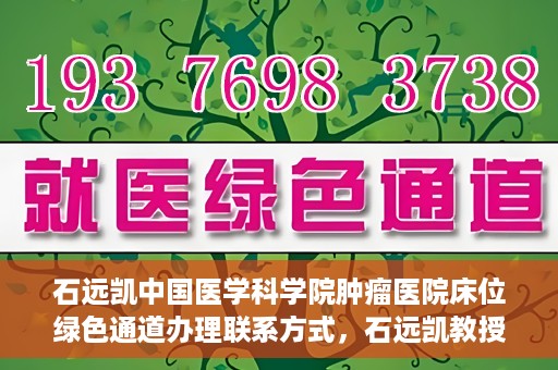 石远凯中国医学科学院肿瘤医院床位绿色通道办理联系方式，石远凯教授团队床位绿色通道办理指南，中国医学科学院肿瘤医院联系方式揭秘